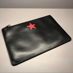 Givenchy Red Star Patch Clutch